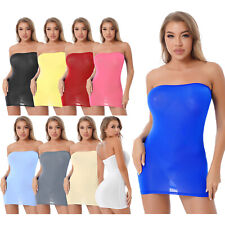 Usado, Mini vestido feminino elástico sem mangas seios tubo bandeau curto bodycon top comprar usado  Enviando para Brazil