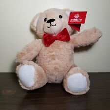 Edible Arrangements Teddy Bear Golden Brown With Red Velvet Bow Tie 9" for sale  Shipping to South Africa