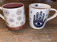Lote de 2 tazas de café para mal de ojo astrología magia tercer ojo, usado segunda mano  Embacar hacia Argentina