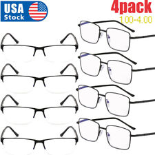 4 pares de gafas de lectura anti-luz azul lentes HD lectores de bisagra de resorte unisex EE. UU. segunda mano  Embacar hacia Argentina
