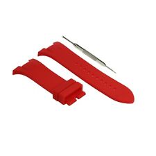 Käytetty, 31mm Red Rubber Watch Strap Fits Armani Exchange AX1186 AX1040 AX1281 + Tool myynnissä  Leverans till Finland