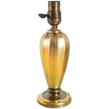 Antigua lámpara de mesa de vidrio dorado americano Steuben Aurene c. 1920 segunda mano  Embacar hacia Argentina