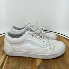Tênis de Lona Vans Old Skool Branco Clássico Sapatos de Skate Feminino Tamanho 6.5 comprar usado  Enviando para Brazil