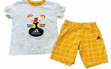 Adidas Camiseta Y Pantalones Cortos Deportes Juego Set Talla 3T Amarillo Y Blanco León segunda mano  Embacar hacia Argentina