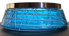 Pallme Koenig Jugendstil Art Nuveau sky blue glass iridescent salad bowl c 1900 na sprzedaż  PL
