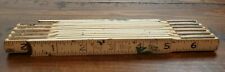 "Regla de extensión para carpinteros de cinta plegable de madera True Value vintage 72" segunda mano  Embacar hacia Argentina