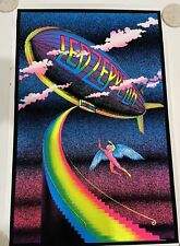 Pôster Led Zeppelin Stairway To Heaven veludo flocado luz negra RARO ANOS 70 #960, usado comprar usado  Enviando para Brazil