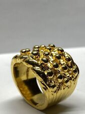 18ct Solid Gold Dipped Romany 4 Row Keeper Ring for sale  Shipping to South Africa