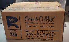 Vintage Rival Grind-O-Mat with Vac-O-Matic Base Meat Grinder Food Chopper in Box for sale  Shipping to South Africa