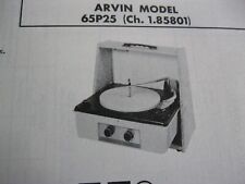 Arvin 65p25 phonograph for sale  Vermont