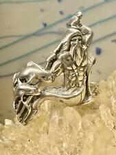 Anel Poseidon Netuno Tritão deus do mar Tridente tamanho 9 prata esterlina feminino masculino comprar usado  Enviando para Brazil