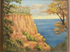 🔥 Fine Antique Toronto Plein Air Seascape Oil Painting, Scarborough Bluffs '20s for sale  Shipping to South Africa