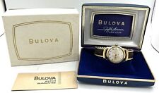 Reloj Bulova 23j vintage 1955 esfera Sunburst cuerda automática en caja segunda mano  Embacar hacia Argentina
