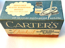 1940s CARTER'S QUICKSET KIT DE TINTA INDELÉVEL CAIXA ORIGINAL CONJUNTO COMPLETO Vintage Segunda Guerra Mundial comprar usado  Enviando para Brazil