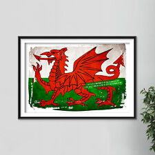 Welsh flag poster for sale  UK