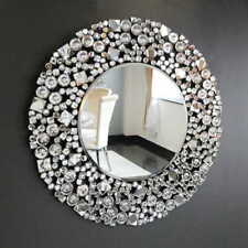 Srebrne lustro glamour okrągłe śr. 70 cm M-0501 na sprzedaż  PL
