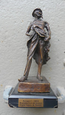 Usado, Petit Bronze DAUMIER RATAPOIL 1850 reproduction sur Marbre 16cm patine médaille segunda mano  Embacar hacia Argentina