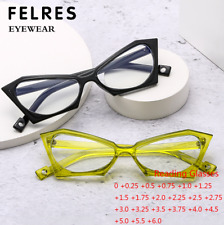 Óculos de leitura feminino olho de gato luz azul bloqueio lente transparente óculos da moda comprar usado  Enviando para Brazil