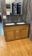 IMPERIAL WESTBURY 2 DOOR DOUBLE OAK VANITY UNIT INC BASINS 1200MM, used for sale  Shipping to South Africa