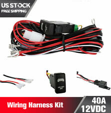 Usado, Kit de chicote de fios ON-OFF interruptor de pressão relé LED trabalho luz de neblina cápsulas barra carro barco comprar usado  Enviando para Brazil