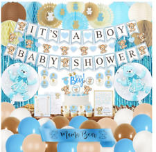 Kit de 210 piezas de decoraciones de baby shower de oso de peluche para niño - It's a Boy prohibición pre-cuerda segunda mano  Embacar hacia Argentina