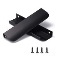 Matte Black Modern Steel Kitchen Cabinet Handles Dresser Drawer Pulls 3.15” 5pk for sale  Shipping to South Africa