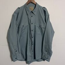 Vintage Cabelas Mens Safari Series Shirt Size XL Greyish Green Pockets for sale  Shipping to South Africa