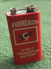 vintage década de 1970 EVEREADY 9 volts transistor bateria gato vermelho ótimo estado clássico comprar usado  Enviando para Brazil