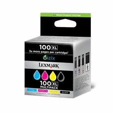 Genuine Lexmark 100XL Black, Cyan, Magenta Yellow Ink Cartridges - FREE DELIVERY for sale  Shipping to South Africa