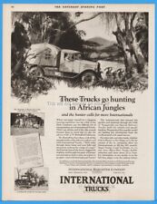 1928 International Harvester IH Safari Truck Ad Boshoff CA Trophy Animal Africa, used for sale  Shipping to South Africa