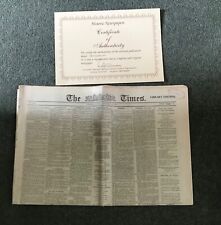 Historic newspaper times for sale  NOTTINGHAM