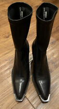 Bronx Kole Black Leather Western Style Ankle Boots Size EU 40 for sale  Shipping to South Africa