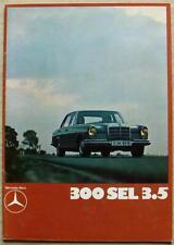 Folheto de vendas de carros Mercedes Benz 300 Sel 3.5 para 1970 #WZ1318/01/02/1269, usado comprar usado  Enviando para Brazil