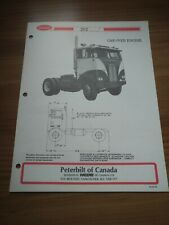Used, 1975 Peterbilt 282 Cabover Truck Standard Specifications Page Booklet Brochure  for sale  Canada