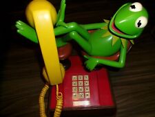 Lote 12 teléfonos fijos Kermit the Frog 1983 Jim Henson pulsador   segunda mano  Embacar hacia Argentina