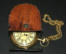 Antigo relógio de bolso de latão Victoria 1875 vintage com caixa de couro ocasião presente comprar usado  Enviando para Brazil
