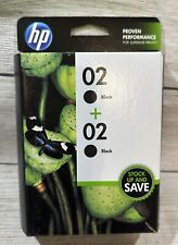 NOS HP 02 Black Ink ( 2 Cartridges )  Twin Pack  Expired 06/2017 Tub10 for sale  Shipping to South Africa