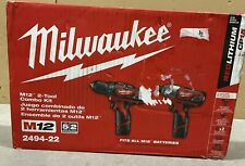 Milwaukee M12 Cordless Drill/Impact Driver Combo Kit | NEW | 2494-22 | 2 Batt. for sale  Shipping to South Africa