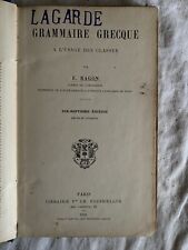 1909 grammaire grecque d'occasion  Pineuilh