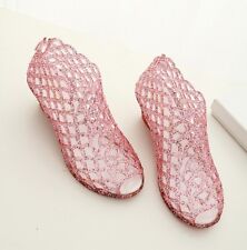 Nuevas sandalias de verano para mujer con punta de peep de cristal hueca, usado segunda mano  Embacar hacia Argentina