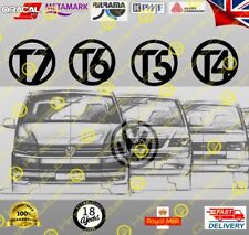 VW TRANSPORTER T4 T5 T5.1 T6 T7 MIRROR STICKERS X2 SPORTLINE DUB KOMBI UK conver comprar usado  Enviando para Brazil