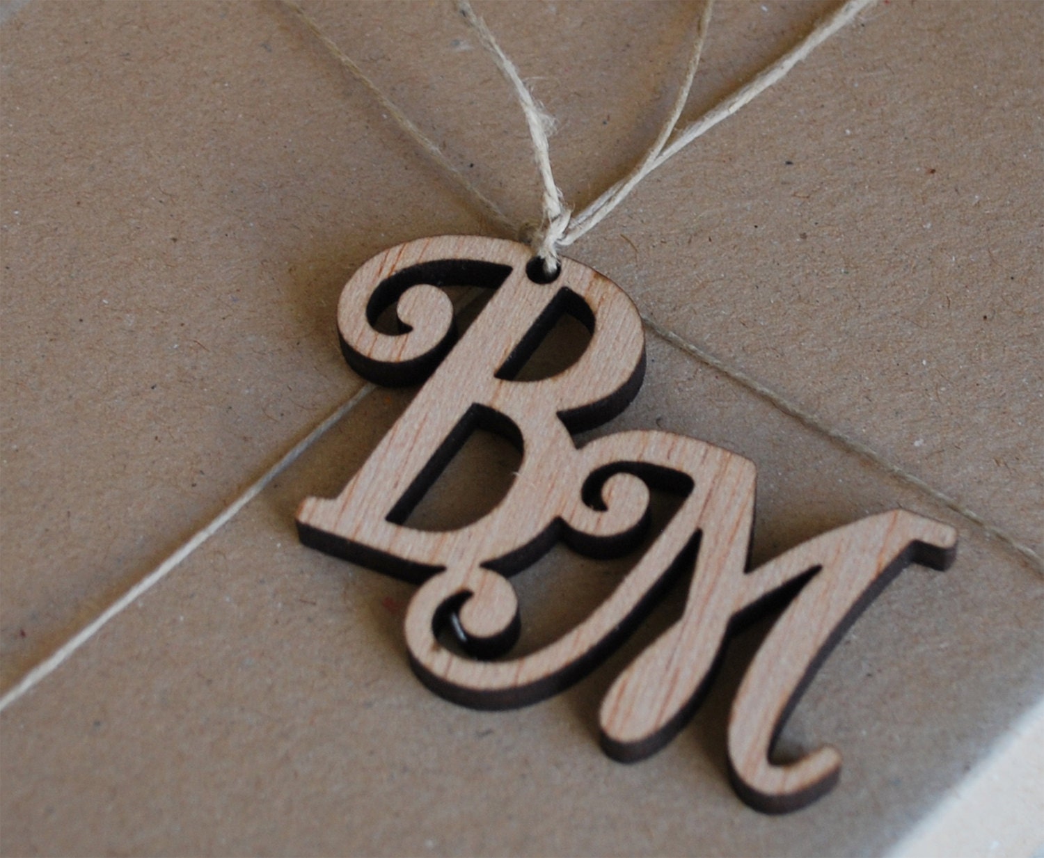 Monogram tags wood for sale  