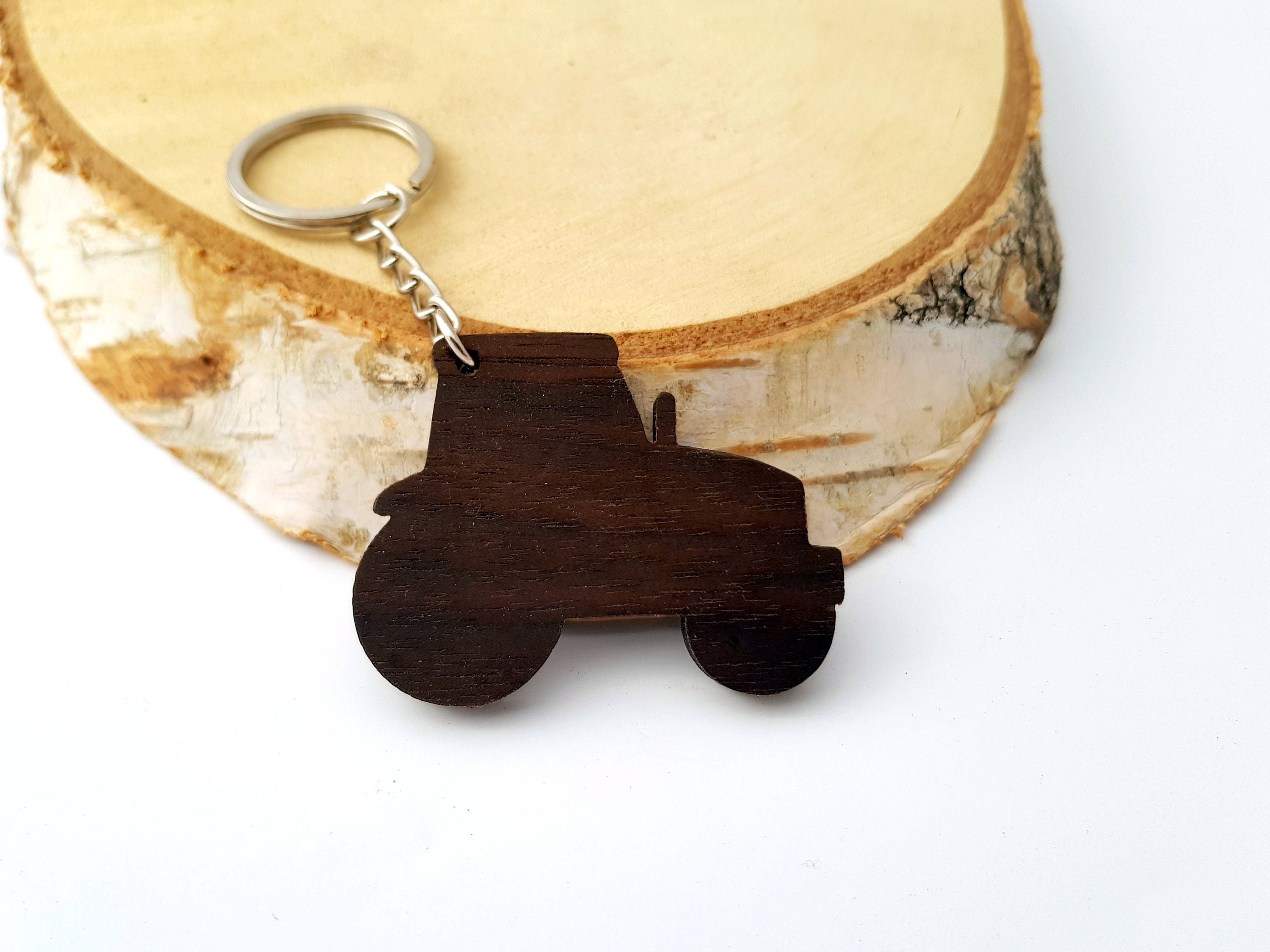 Tractor wooden keychain for sale  