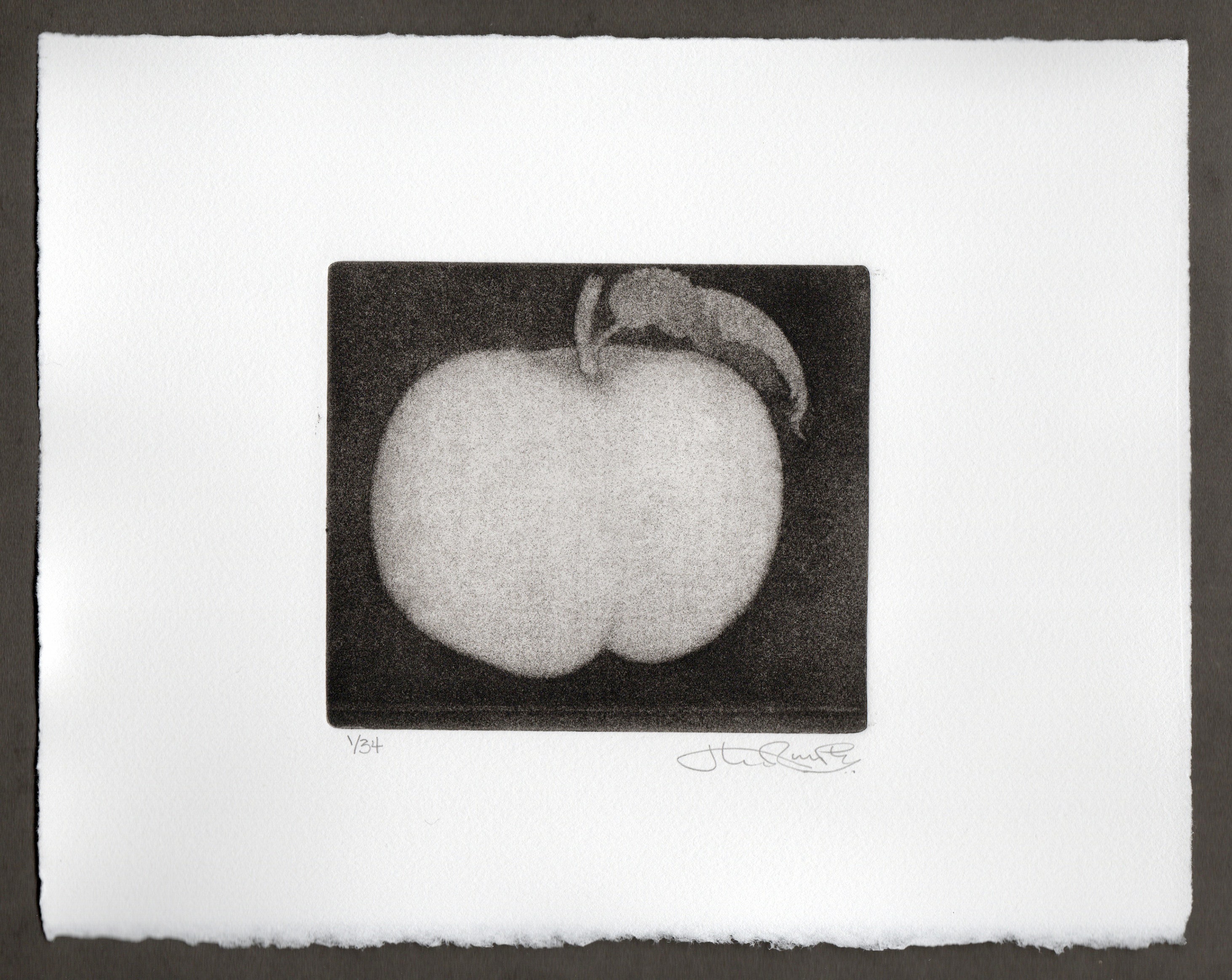 Gravure print apple for sale  