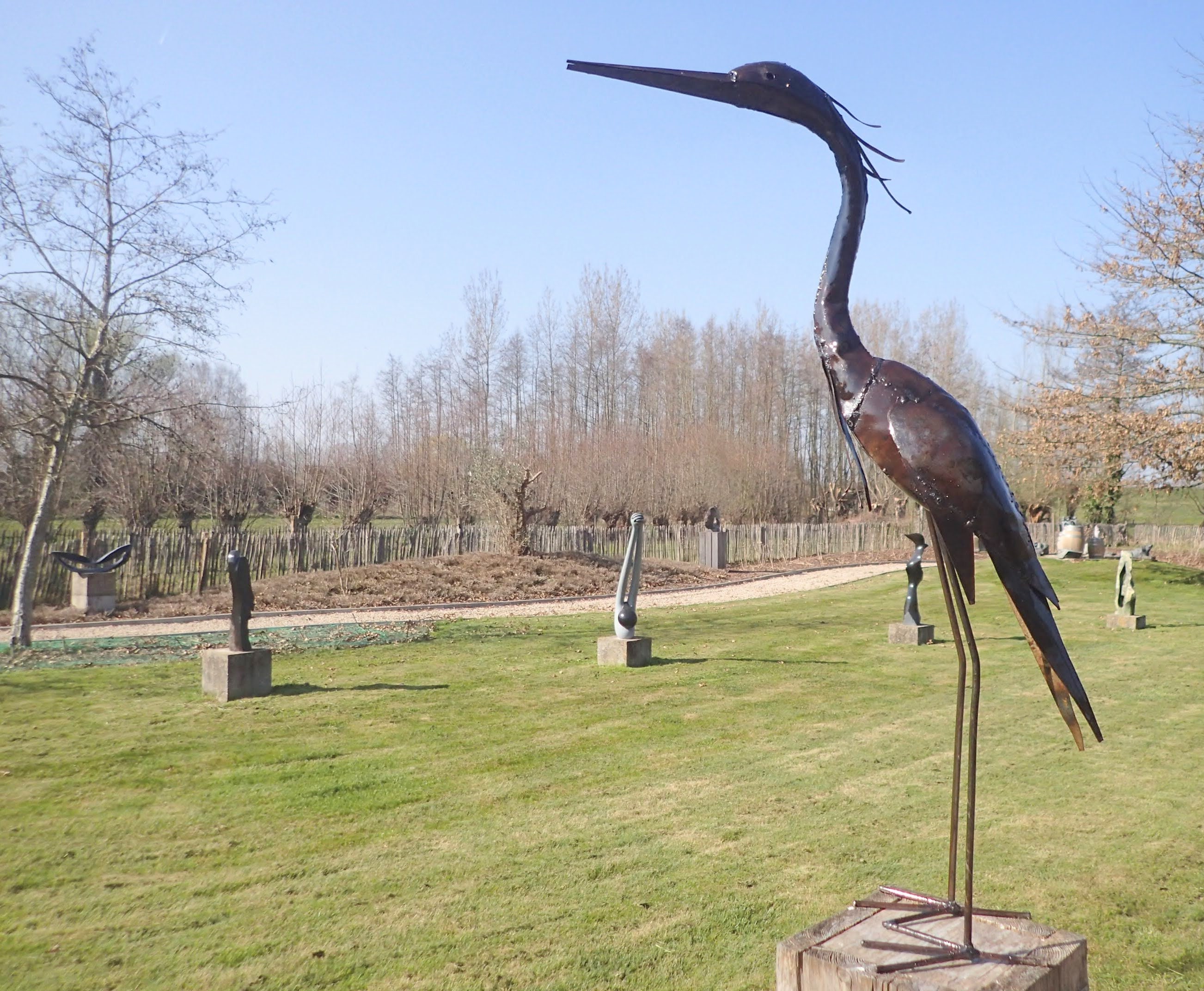 Garden sculpture heron for sale  