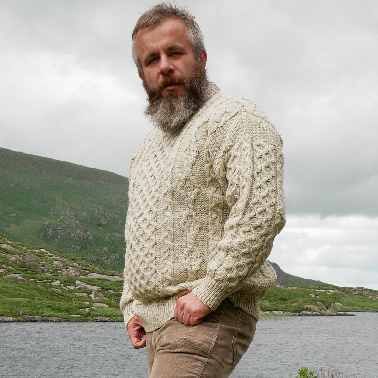 Traditional aran sweater for sale  
