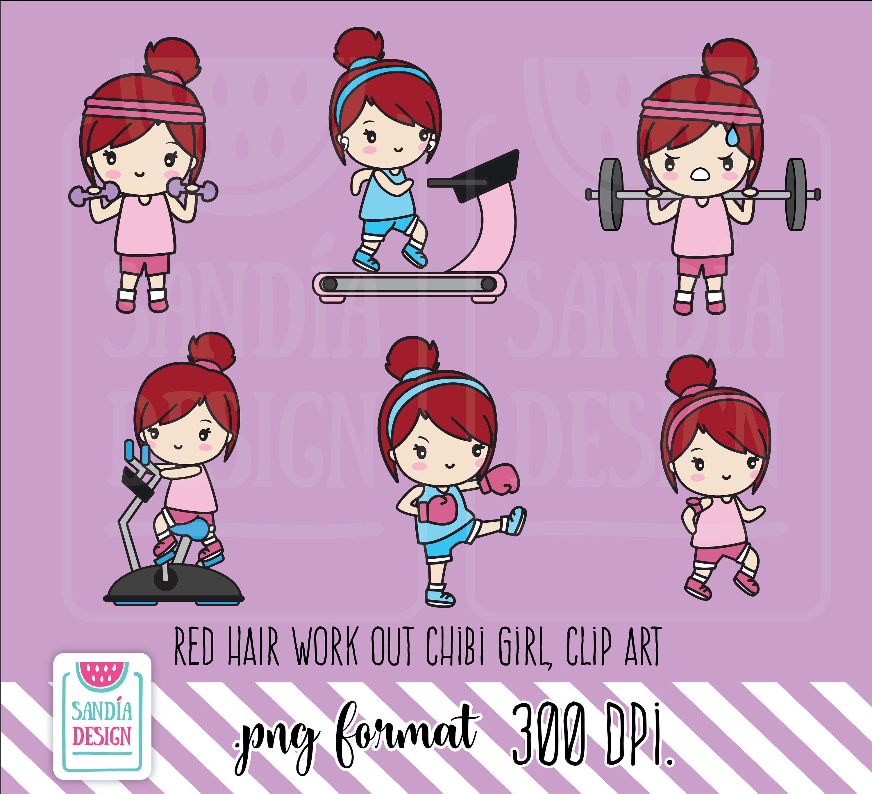Red hair workout for sale  