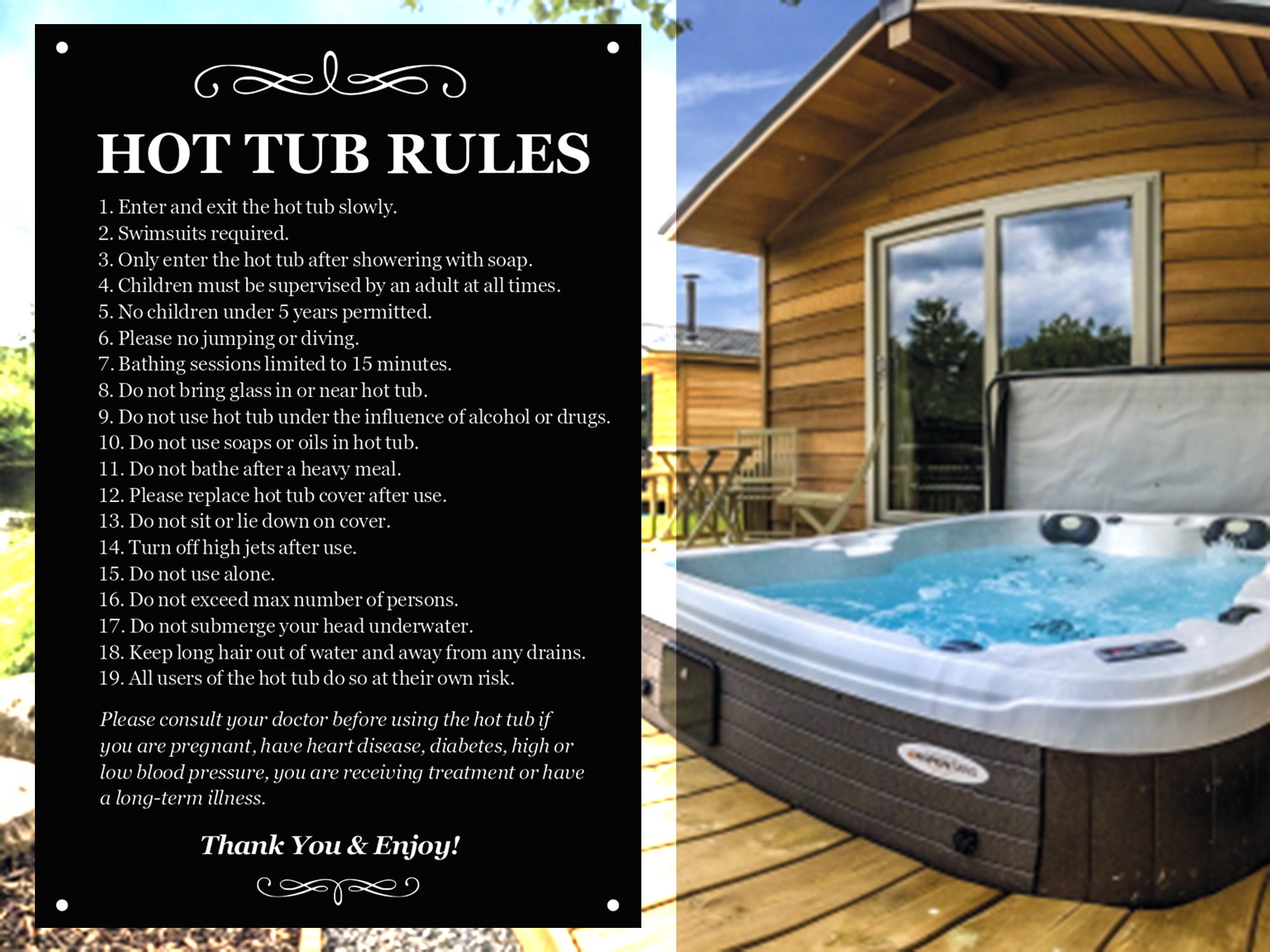 Hot tub rules for sale  