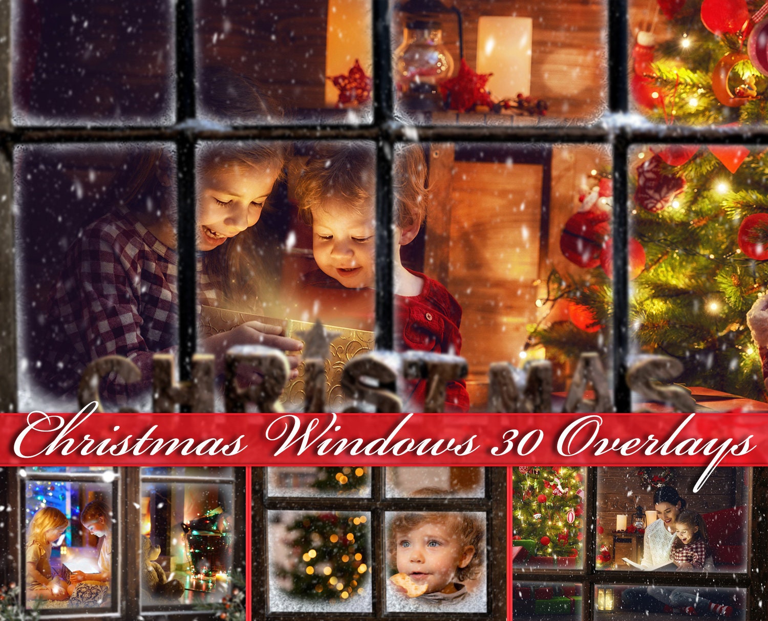 Christmas window overlay for sale  