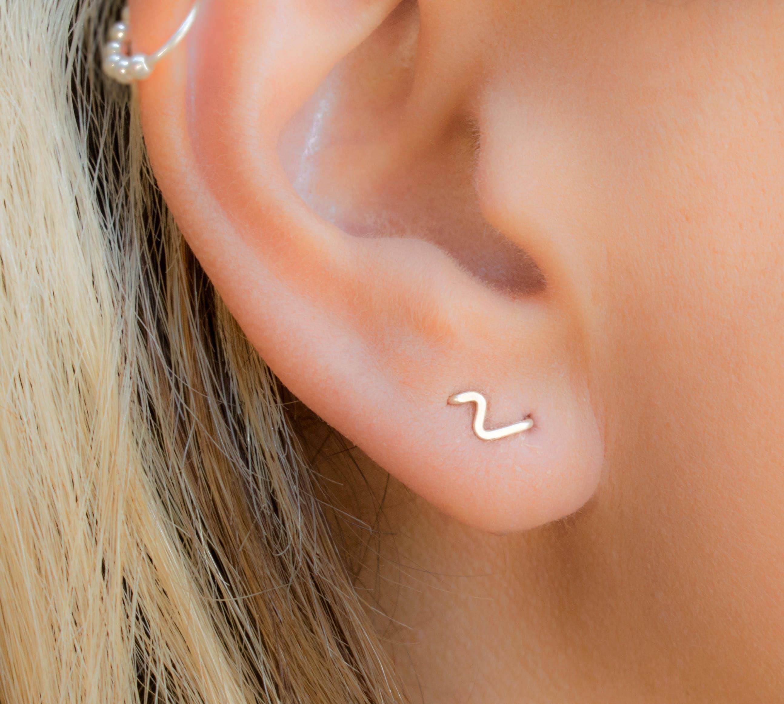 Double piercing earring for sale  